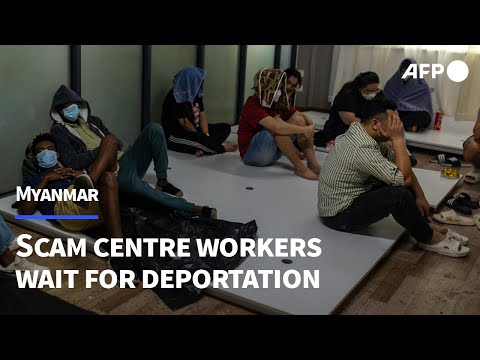 Battered Myanmar scam centre workers wait for deportation to China | AFP