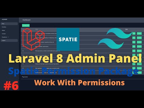 Laravel 8 Admin Panel with Spatie Roles and Permission Package Part 1