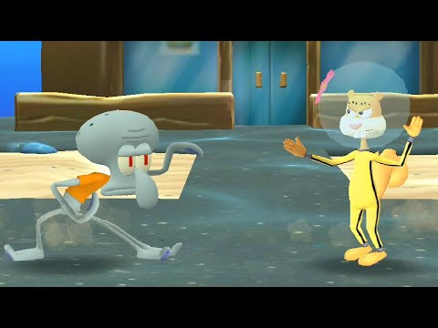 Squidward VS Sandy - Super Brawl Universe