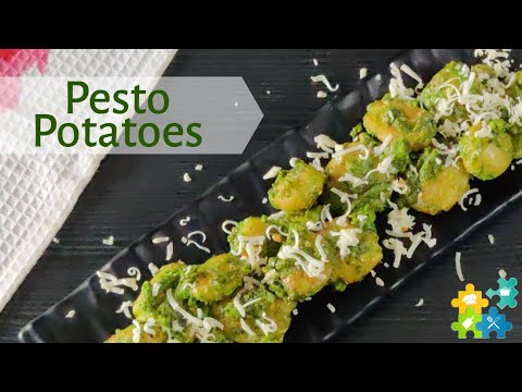 Pesto Potatoes Recipe | Perfect Vegan Side Dish | Crispy Potato Side Dish | Everyday Delights