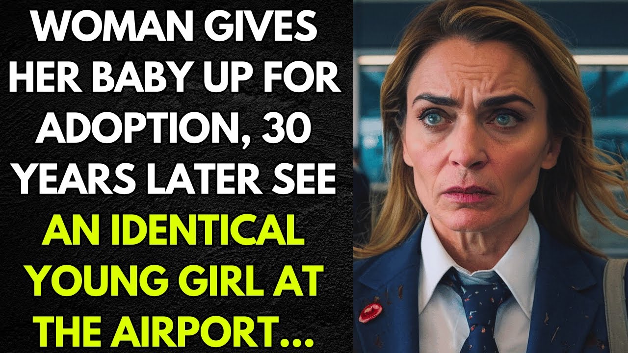 WOMAN GIVES HER BABY UP FOR ADOPTION, 30 YEARS LATER SEE AN IDENTICAL YOUNG GIRL AT THE AIRPORT...