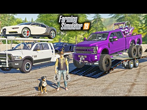MR. CHOW HELPS REPO A $2,000,000 BUGATTI & CUSTOM F-550 TRUCK! | FARMING SIMULATOR 2019