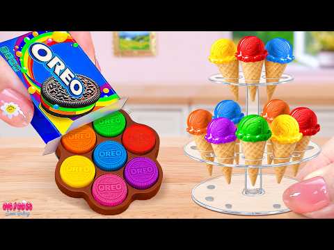 🍰Amazing Ice Cream vs OREO Cookies Cake🍰Miniature Rainbow Cake With Chocolate | Mina Sweet Baking