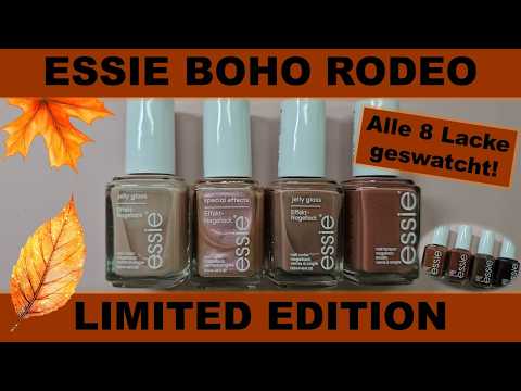 Essie Boho Rodeo 🍂 Limited Edition | 8 fall polishes swatched | New arrivals, natural shades & je...