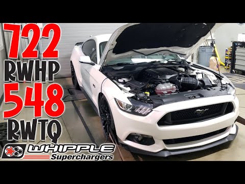2017 Mustang GT (Whipple Gen 5 Supercharger 722 rwhp) Stage 2 with cooling mods & 3.625 pulley
