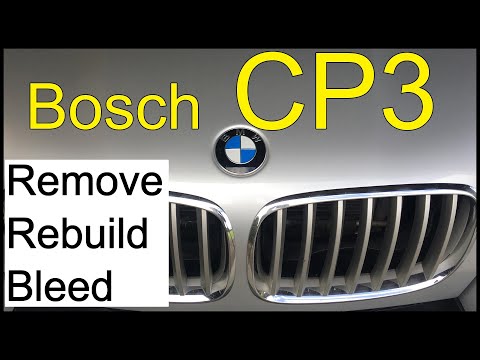 BMW E70 M57 high pressure fuel pump removal, rebuild and bleeding