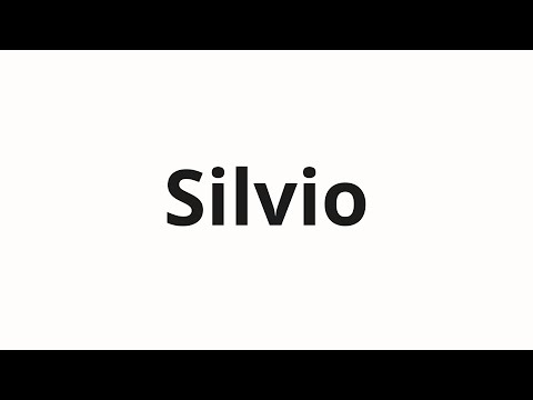How to pronounce Silvio