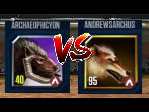 ARCHAEOPHICYON VS ANDREWSARCHUS !! BOOSTED VIP BATTLES in Jurassic World Alive