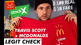 Travis Scott:CACTUS JACK x McDonald's tee LEGIT CHECK | REAL or FAKE?! $100 StockX vs $10 AliExpress