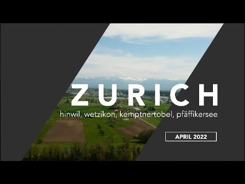 Zürich Hinwil, Wetzikon, Kemptnertobel, Pfäffikersee April 2022 - drone shots, landscape (4K UHD)
