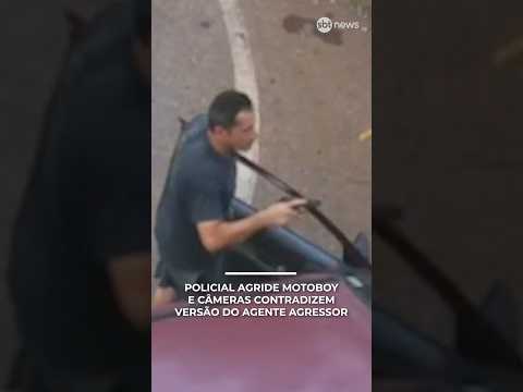 Policial de folga agride motociclista e câmeras contradizem depoimento de agente | #SBTManhã