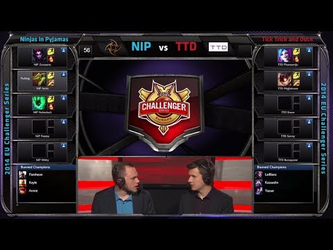 Ninjas in Pyjamas vs Tick Trick and Duck | Game 1 Semi Finals EU Challenger Series #1 | NIP vs TTD