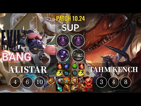 EG Bang Alistar vs Tahm Kench Sup - KR Patch 10.24