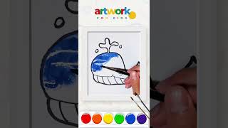 How to Draw a Cute Whale 🐋 | Easy & Fun Art Tutorial for Kids!