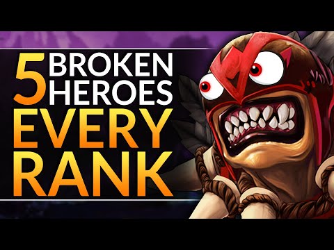 5 MOST BROKEN Heroes to MAIN at EVERY RANK in EVERY LANE - Drafting Tips and Tricks - Dota 2 Guide