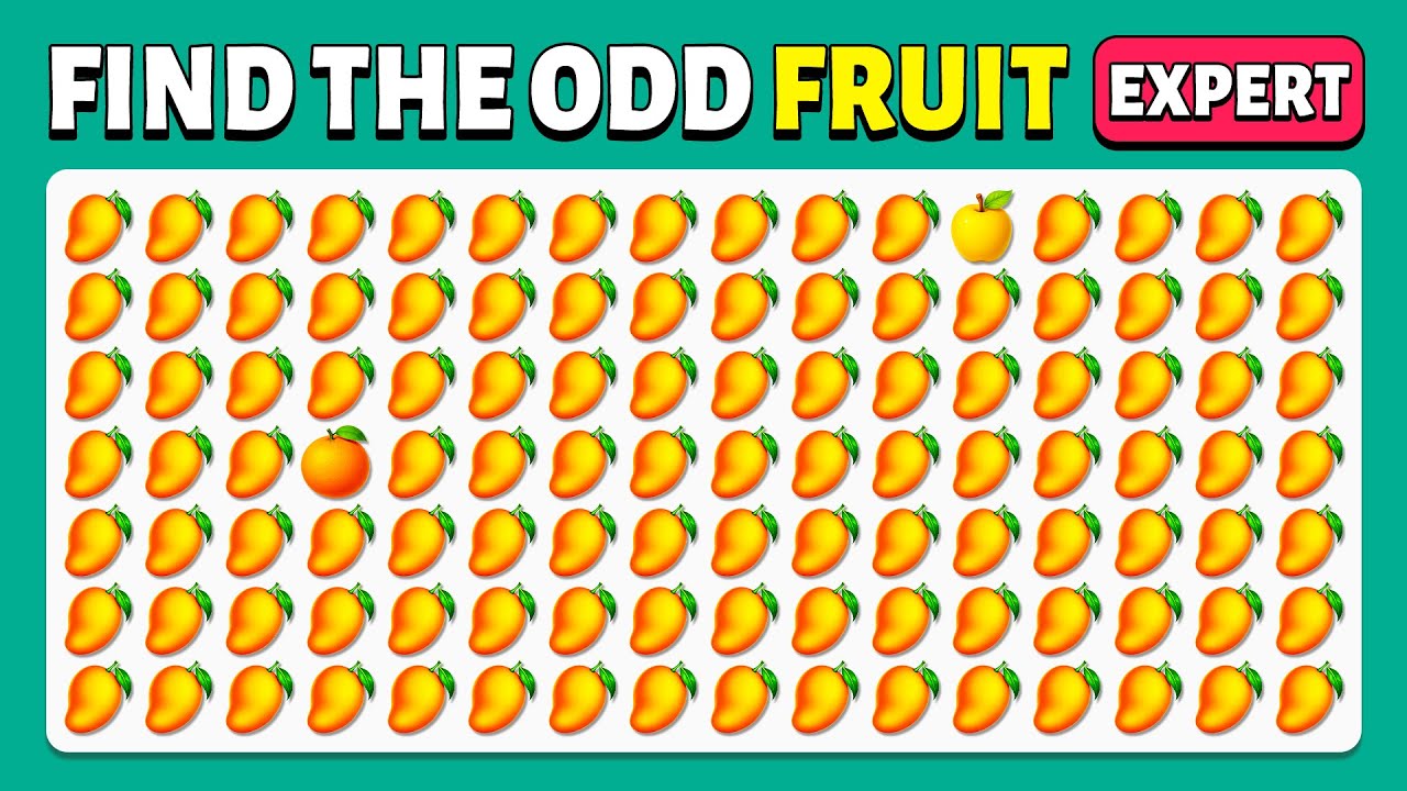 Find the ODD One Out - Fruit - Extreme Edition 🍉🥳🥭| Easy, Medium, Hard | 30 Levels | Cow Quiz