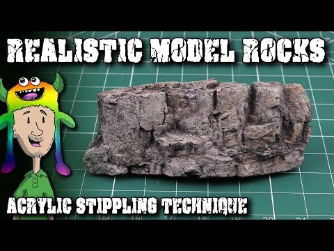 Modelling Realistic Rocks - Acrylic Stippling Technique