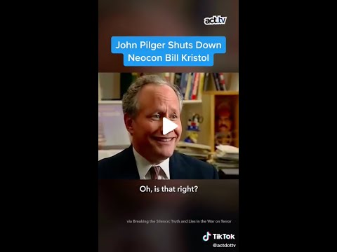 Watch John Pilger use facts to shut down neocon Bill Kristol