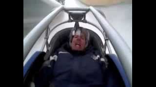 preview picture of video 'Man freaks out while riding bobsled'