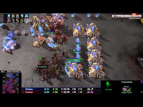 Dirtybag (p) Vs Franscar (z) - Starbow game