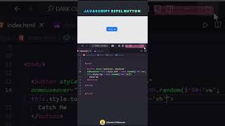 Amazing Repel Button illusion, Inline JavaScript in Html | CSS and Javascript Animation | CodeMinds