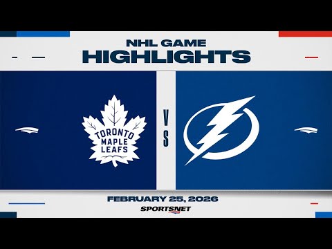NHL Highlights | Maple Leafs vs. Lightning - February 25, 2026