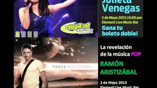 Promocion Julieta Venegas Y Ramon Aristizabal en vivo Monterrey 2 de mayo de 2013