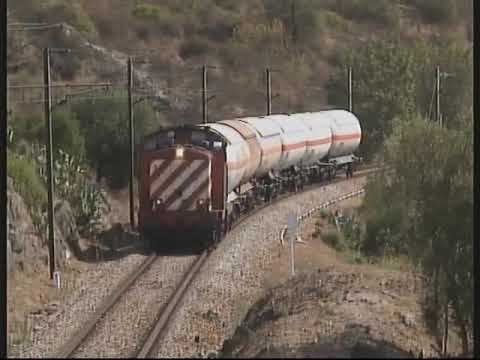 Comboios de amoníaco com as duas últimas locomotivas da série 1400 - Penteado e Tancos