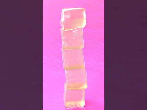 Satisfying Gummy Cubes Falling on top of each other #blender3d