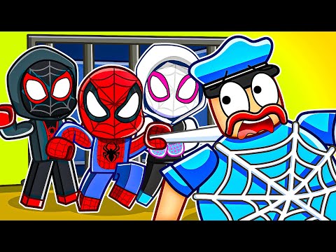 SPIDERMAN and FRIENDS vs BARRY… Roblox!
