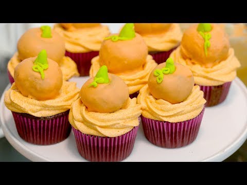 Chocolate Pumpkin Cupcakes | Easy Halloween & Fall Cupcakes | RECIPE
