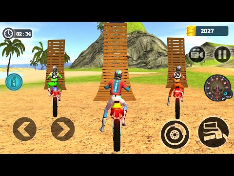 Motocross beach Bike Exteme Stunt 3d Driving #15 - Motorbike Racing Best Bike Game Android Gameplay