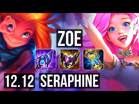ZOE vs SERAPHINE (MID) | 400+ games, 900K mastery, Dominating | KR Diamond | 12.12