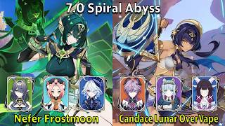 C0 Nefer Frostmoon & C6 Candace Lunar OverVape - Genshin Impact 7.0 Spiral Abyss Full Clear