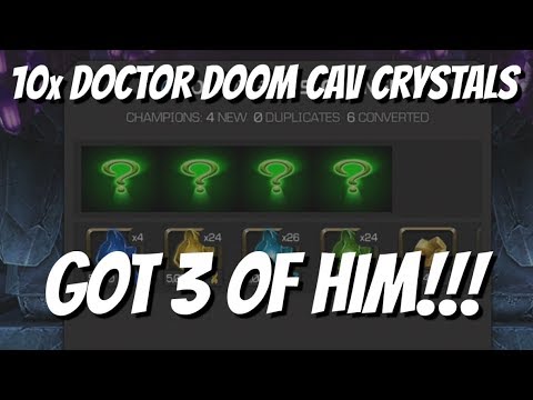 10 x Doctor Doom Cavalier Feature Crystals Opening - Marvel Contest of Champions