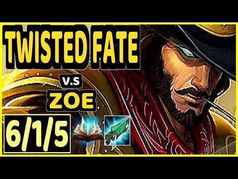 STROMPEST (TWISTED FATE) vs ZOE - 6/1/5 KDA MID GAMEPLAY - NA Ranked GRANDMASTER