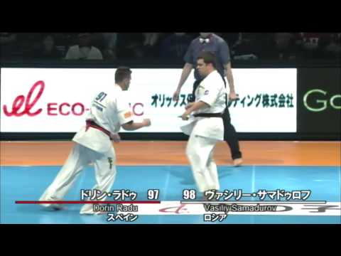 【新極真会】 The 11th World Karate Championship Men 2nd round37 Dorin Radu vs Vasiliy Samadurov