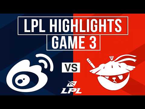 WBG vs AL Highlights Game 3 | LPL 2026 Split 1 Playoffs | Weibo Gaming vs Anyone's Legend
