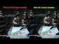 Battlefield 3 Xbox 360 with and without HD textures comparison video