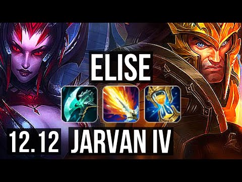 ELISE vs JARVAN IV (JNG) | 9/2/7, Legendary, 600+ games, 1.1M mastery | EUW Diamond | 12.12