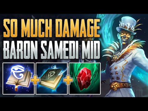 FULL DAMAGE BARON SLAPS! Baron Samedi Mid Gameplay (SMITE Conquest A-Z)