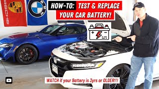 How-To: Test & Replace Your CAR BATTERY!  //  10th Gen (2018-2022) Honda Accord