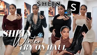 SHEIN WINTER TRY-ON HAUL 2025 ❄️ | NEW ELEVATED WINTER PIECES FOR LESS | Tops, Skirts, Boots, ETC!