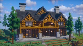 How to build a Large Log Cabin - Minecraft Tutorial (Part 1)