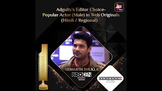Sidharth Shukla wins Popular Actor award for Web Series Broken But Beautiful Season 3