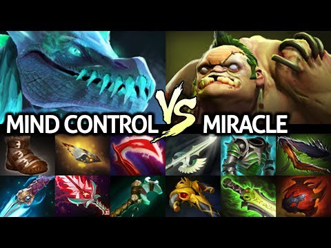 MIRACLE Pudge Super Tank VS Mind ControL Winter Wyvern Machine Gun 7.23 Dota 2