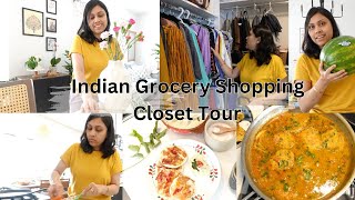 Sunday Vlog - Indian Store shopping , Wardrobe Organization , Bengali Lunch - Relaxed & Productive