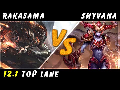 RaKaSaMa - Yasuo vs Shyvana TOP Patch 12.1 - Yasuo Gameplay
