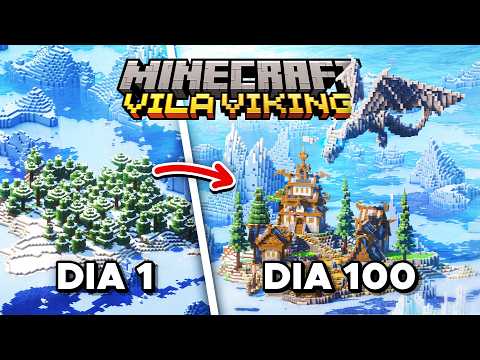 I SPENT 100 DAYS BUILDING A VIKING VILLAGE IN Minecraft...