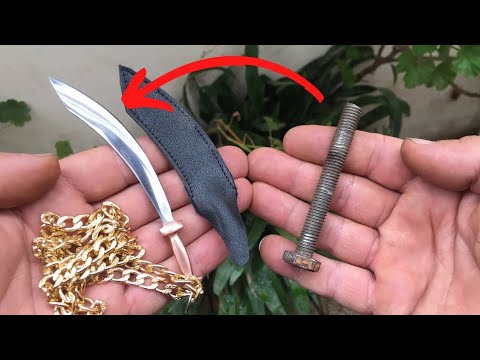 Turning a Rusty Bolt Into Sword Pendant - Sword Pendant Making